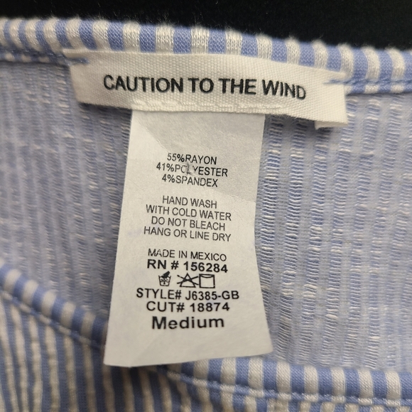 Caution To The Wind Sleeveless Striped Romper Size M - Picture 8 of 8